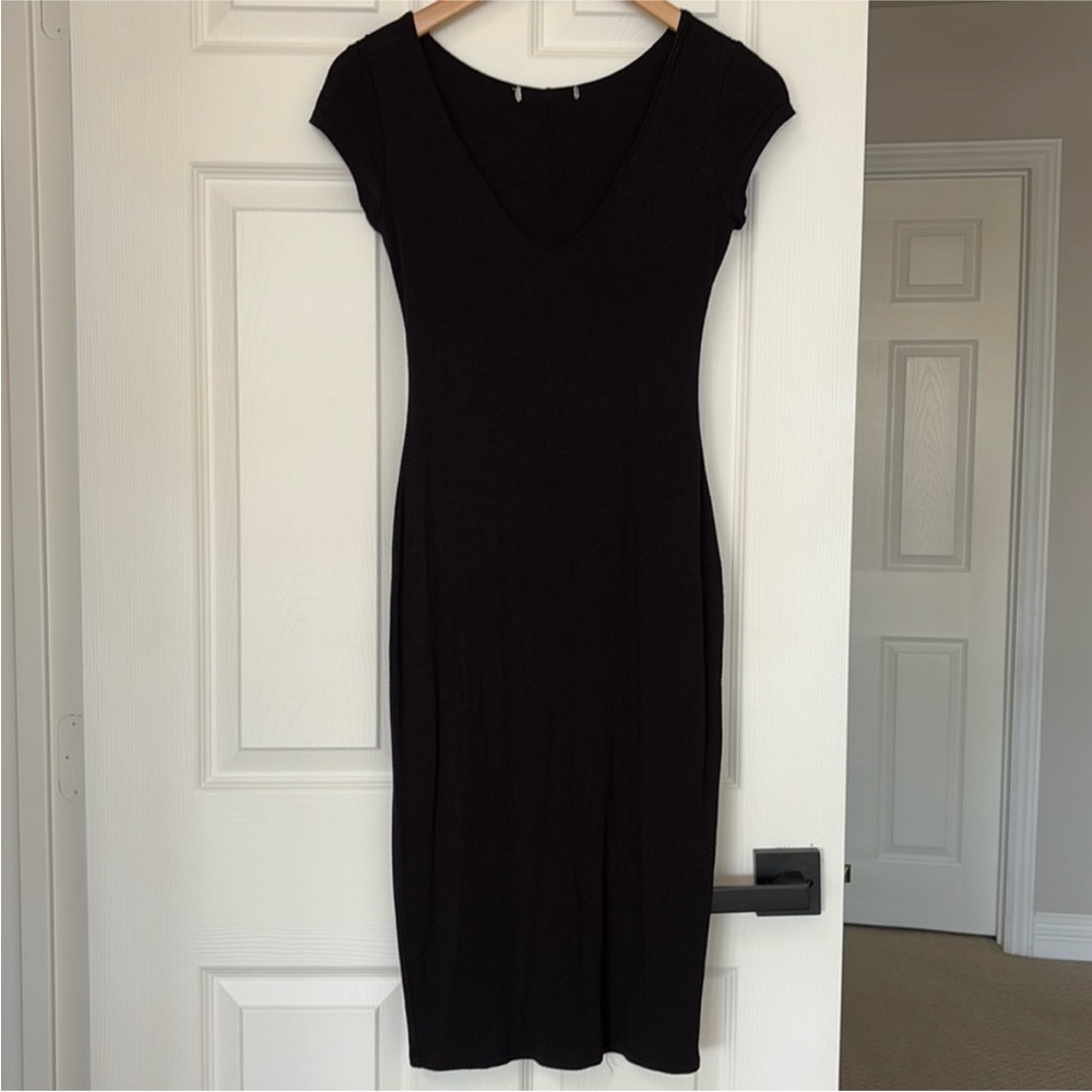 Soft Black Women's Midi Dress Size Small